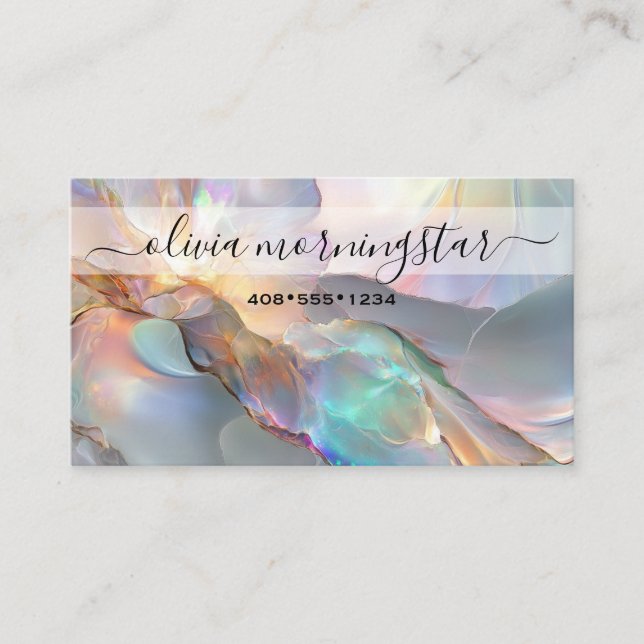 Carte De Visite Signature superbe Opal 2 QR Code (Devant)