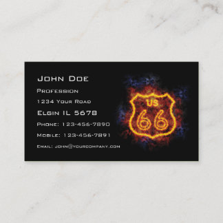 Carte De Visite Signe ardent de l'itinéraire 66