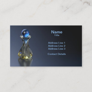 Carte De Visite Signe de bouteille de parfum de bleu