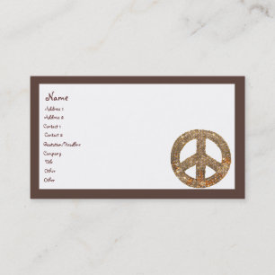 Carte De Visite Signe de paix de diamant