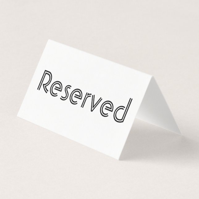 Carte De Visite Signe réservé de Tableau (Devant)