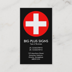 Carte De Visite Signes Big Plus Rouge - Noir (Carte Or)