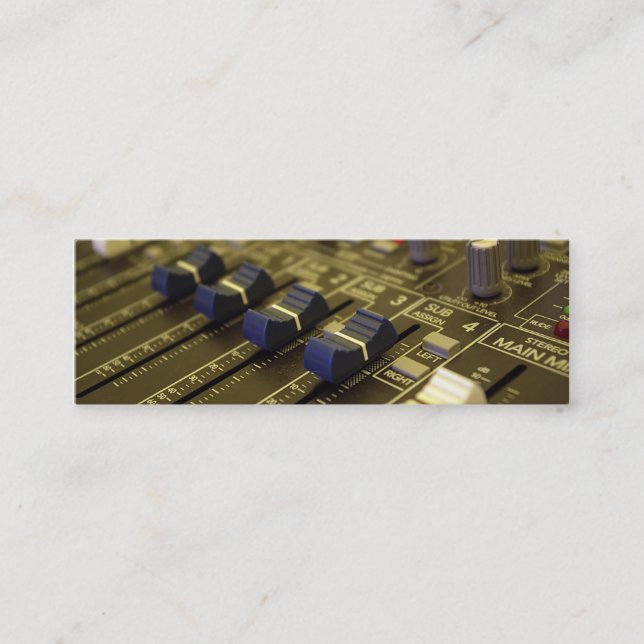 Carte de visite signet Mixer Desk (Devant)
