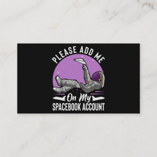 Carte De Visite S'Il Vous Plaît M'Ajouter Sur Mon Compte Spacebook