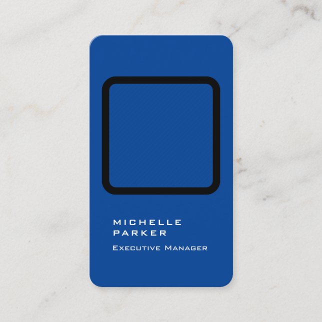 Carte De Visite Silence vertical élégant unique moderne bleu clair (Devant)