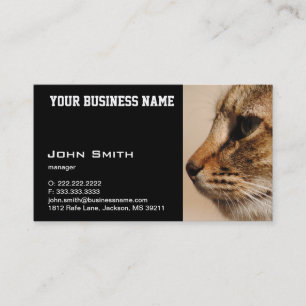 Carte de visite silencieux de chat