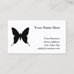 Carte De Visite Silhouette à papillon noir