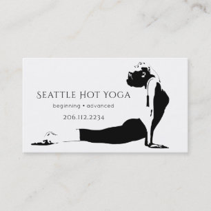 Carte De Visite Silhouette Asana Professeur de Yoga