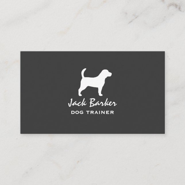 Carte De Visite Silhouette beagle (Devant)