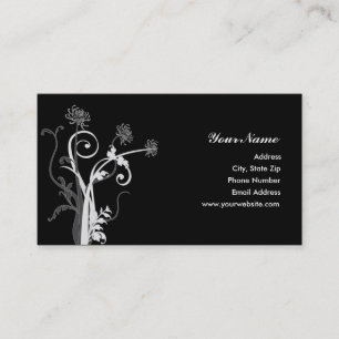 Carte De Visite Silhouette blanche et grise de maman