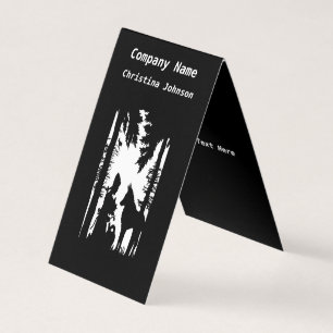 Carte De Visite Silhouette blanche noire Hood Trees Wolf