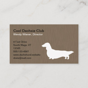 Carte De Visite Silhouette Dachshund   Chien de l'animal