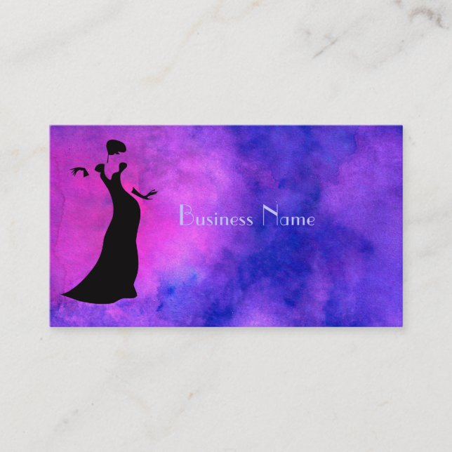Carte De Visite Silhouette danseuse (Devant)