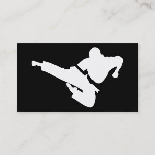 Carte De Visite silhouette d'arts martiaux