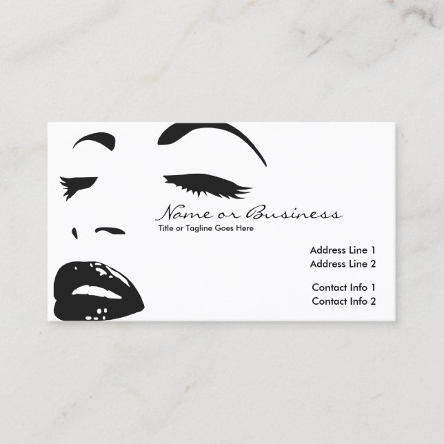 Carte De Visite silhouette de beauté (Devant)