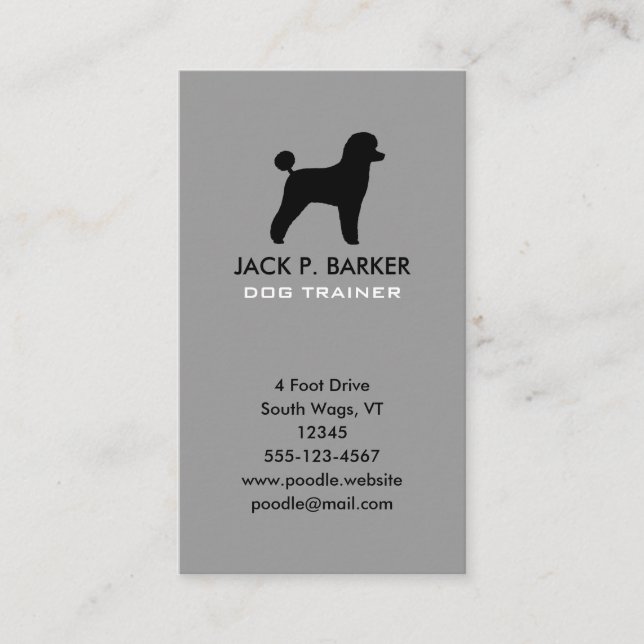 Carte De Visite Silhouette de Black Toy (Devant)