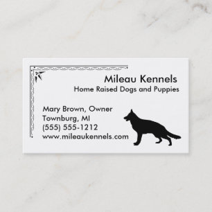 Carte De Visite Silhouette de chien berger allemand