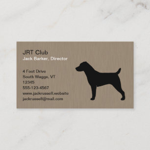 Carte De Visite Silhouette de chien Terrier Jack Russell