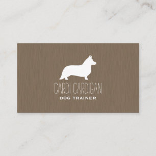 Carte De Visite Silhouette de corgi de Gallois de cardigan