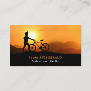 Carte De Visite Silhouette de Cycliste, Cycliste, Bicycliste