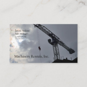 Carte De Visite Silhouette de la grue de construction