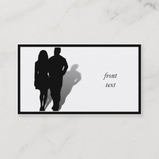 Carte De Visite Silhouette de l'homme et de la femme