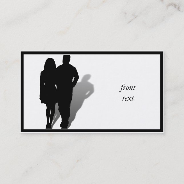 Carte De Visite Silhouette de l'homme et de la femme (Devant)