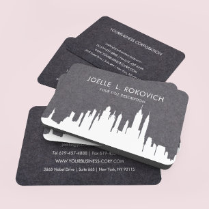 Carte De Visite Silhouette de l'horizon de NYC