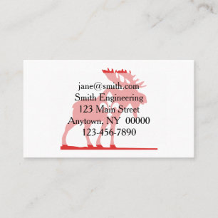 Carte De Visite Silhouette de l'orignal - Choisir la couleur arri