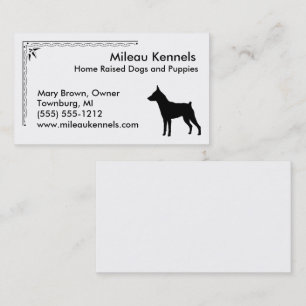 Carte De Visite Silhouette de Pinscher Miniature