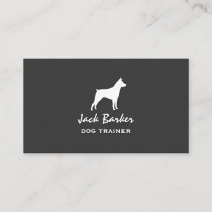Carte De Visite Silhouette de Pinscher Nain