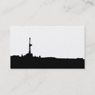 Carte De Visite Silhouette de plate-forme de forage