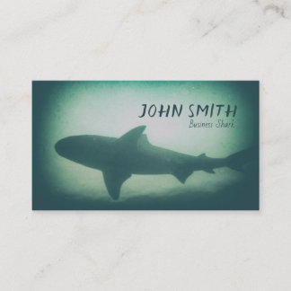 Carte De Visite Silhouette de requin nageant la créature