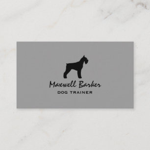 Carte De Visite Silhouette de Schnauzer géant