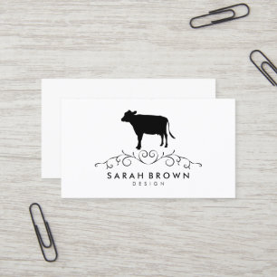 Carte De Visite Silhouette de vache