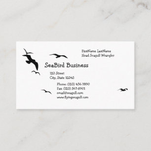 Carte De Visite Silhouette des mouettes