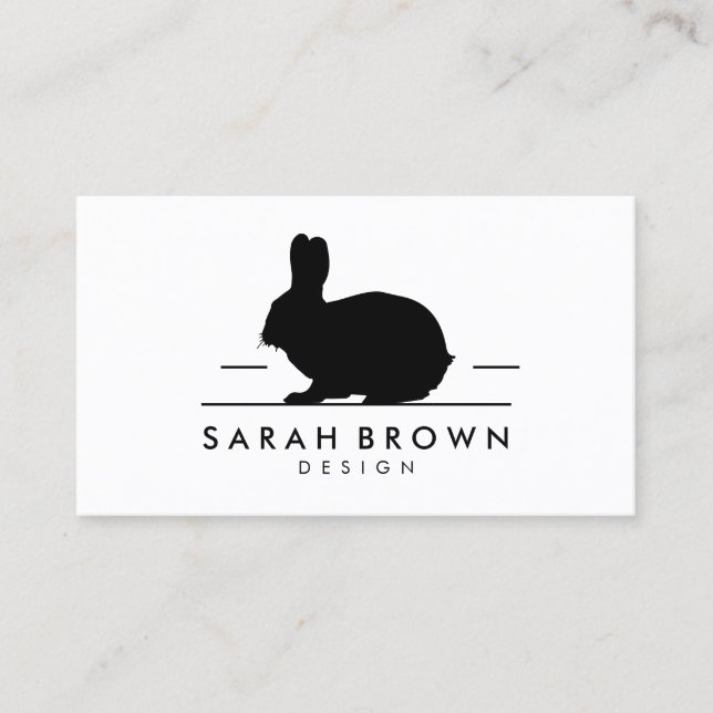 Carte De Visite Silhouette du lapin (Devant)