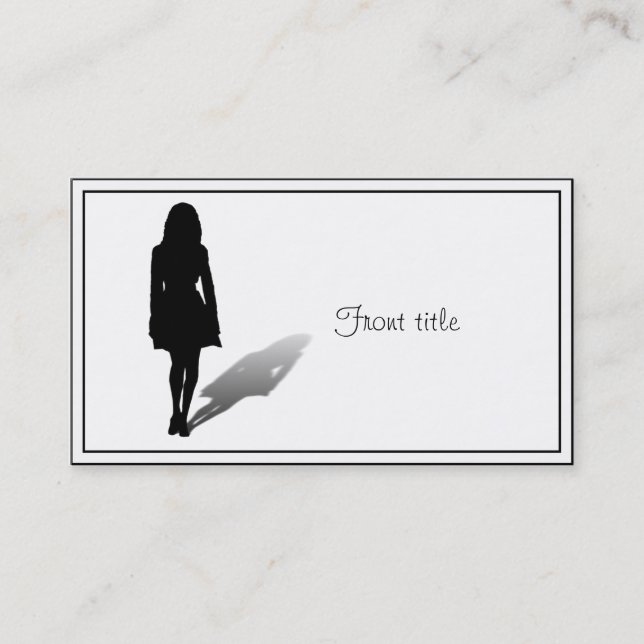Carte De Visite Silhouette d'une femme (Devant)