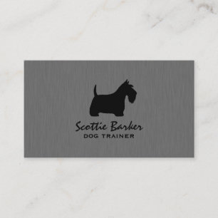 Carte De Visite Silhouette écossaise Terrier   Chien écossais