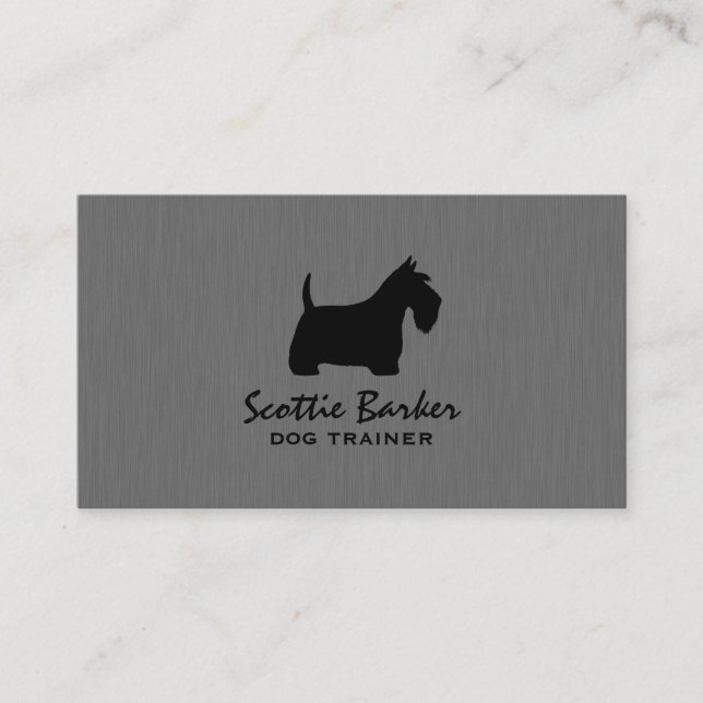 Carte De Visite Silhouette écossaise Terrier | Chien écossais (Devant)