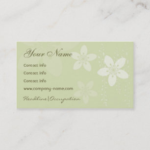 Carte De Visite Silhouette et fleurs de fille