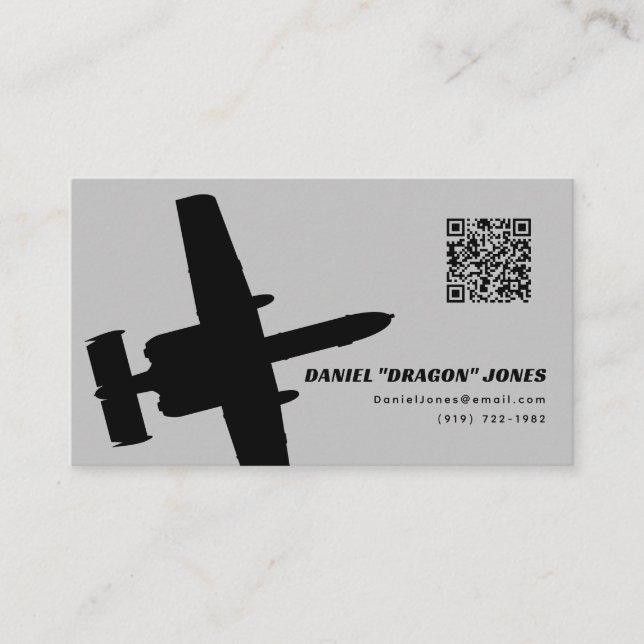 Carte De Visite Silhouette moderne A-10 gris (Devant)