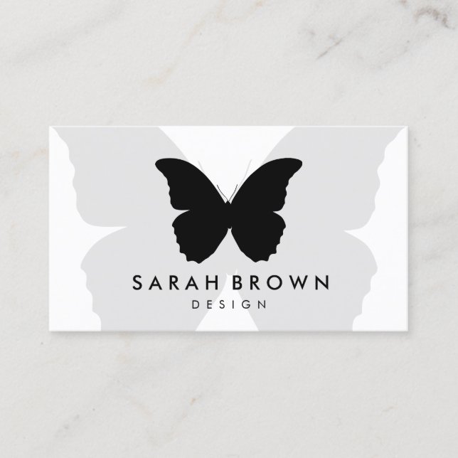 Carte De Visite Silhouette papillon tout simplement (Devant)