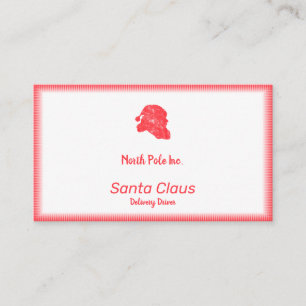 Carte De Visite Silhouette rétro de Père Noël