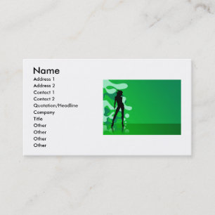 Carte de visite Silhouette verte