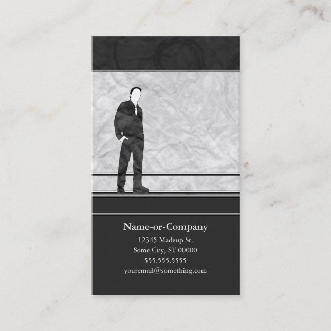 Carte De Visite silhouettes d'affaires (Devant)