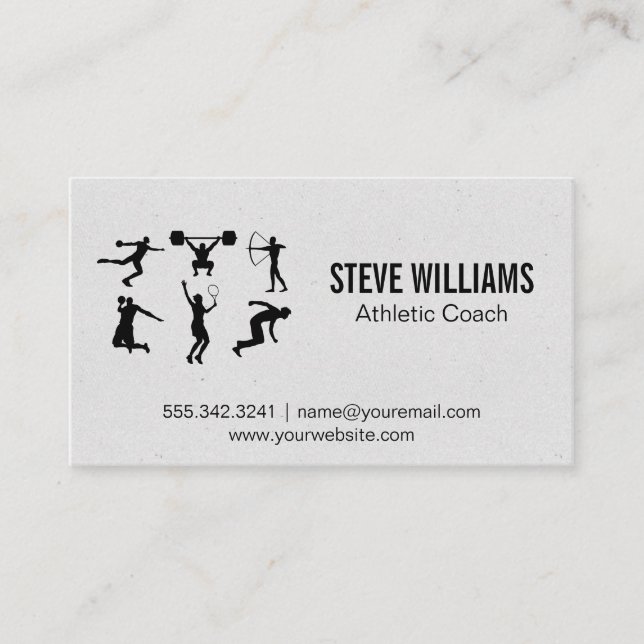 Carte De Visite Silhouettes sportives (Devant)