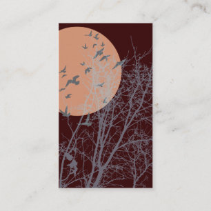 Carte De Visite silhouscreen les oiseaux