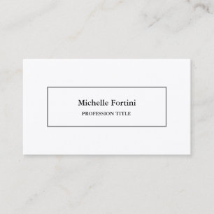 Carte De Visite Silk Premium Elegant Plain Minimaliste Blanc