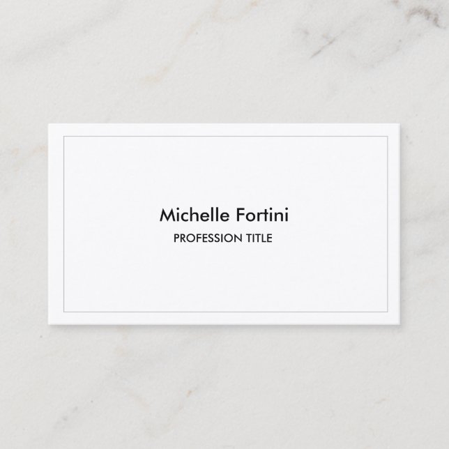 Carte De Visite Silk Premium Elegant Plain Simple Minimaliste (Devant)